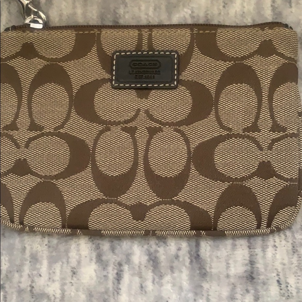 Coach signature wristlet